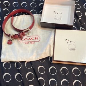 Coach dog collar red